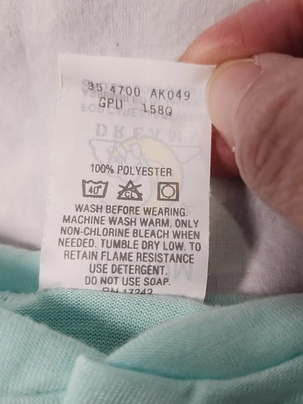 Sleepy Dreams Mint Green Footed Sleeper Pajamas Medium 12-18 lbs USA VTG